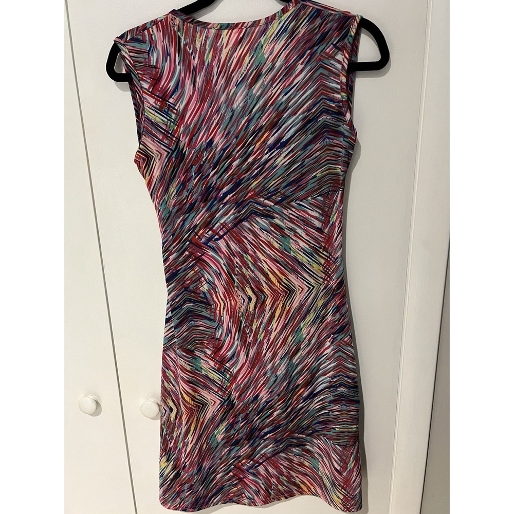 Shoreline Women's S/M Pink Stripe Print Sleeveless Dress Vacation Dress - Picture 6 of 6